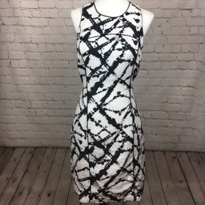 Cynthia Rowley Linen Racerback Cocktail Dress